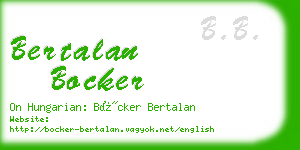 bertalan bocker business card